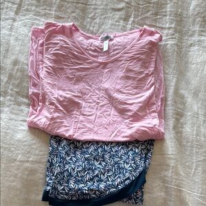 Jockey Pink and Blue Pajama Set